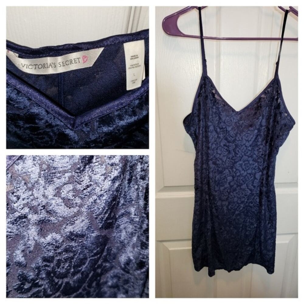 Victoria's Secret Chemise | Nightgown | Sz L | Dark Blue | euc